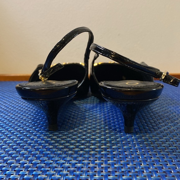 Sam Edelman Fitzgerald Kitten Heel Slingback Pump, sz. 7.5, EUC, black shiny - Picture 4 of 6